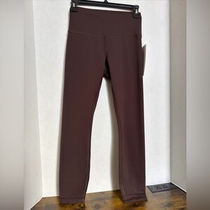 Lululemon Wunder Train HR Tight 25” Espresso Size 6 LW5CQDS NEW NWT